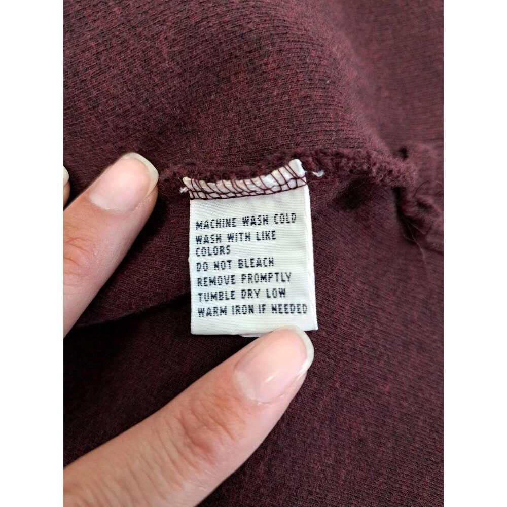 Polo Ralph Lauren 1/4 Zip Pullover Sweater Large Men XL Burgundy Pony Logo - Picture 4 of 5